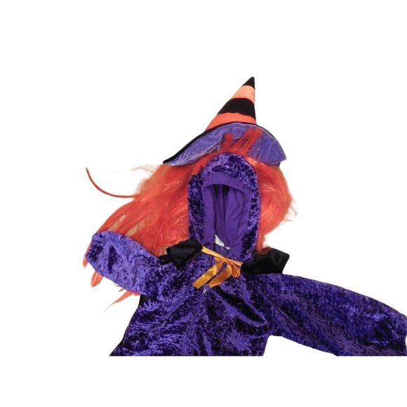 Toddler Witch Costume Chrisha Playful Plush Purple & Orange Halloween Outfit Age - Picture 3 of 9
